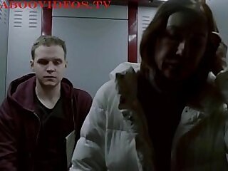 Young guy fucks with sexy mom in an elevator [Movie scene]